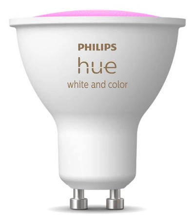 LED žiarovka GU10 reflektor 4,2W = 50W 400lm 2000-6500K CCT + RGB SMART Smart Bluetooth ZigBee Biela a farebná atmosféra Philips HUE