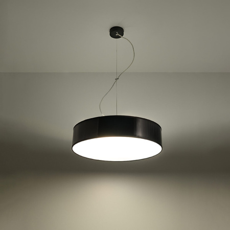 Stropné závesné svietidlo Plafond 3x E27 Round Black Minimalist Arena Sollux