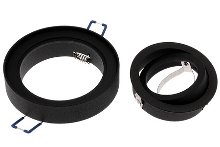 Set HALOGEN TUBE Spot Movable MIDI GU10 Round Black 20mm + LED GU10 6W 3000K LUMILED