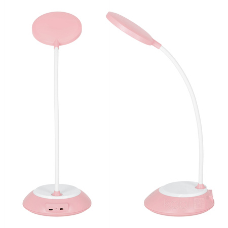 LED 5W 200lm CCT 270° dobíjateľná ružová stolová lampa Visua Kobi