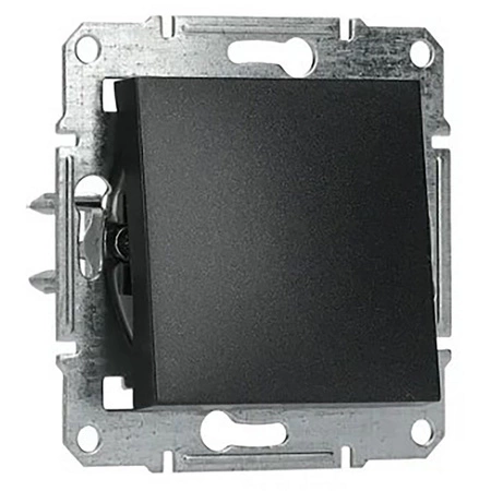 Jednopólový vypínač na zapustenie bez rámu Asfora IP20 antracit