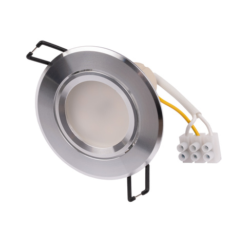 TRIX 3v1 GU10 6W 3000K Silver LUMILED kruhové halogénové svietidlo na zapustenie