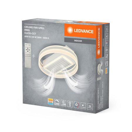 Plafond LED povrchová stropná lampa 55W 3100lm 3000K - 6500K CCT stmievateľná biela 50cm stropná Ledvance