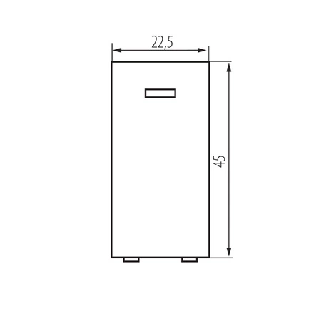 Spínač NO kontakt, podsvietený 16A obdĺžnikový biely Kancelársky Kanlux