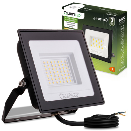 LED reflektor ZUNA2 50W 4500lm 4000K IP65 Black LUMILED