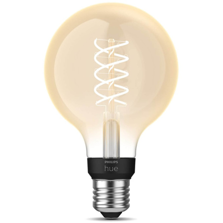 LED žiarovka E27 Sphere G93 7,2W = 40W 550lm 2100K teplá biela FILAMENT SMART Smart Bluetooth ZigBee White Philips HUE