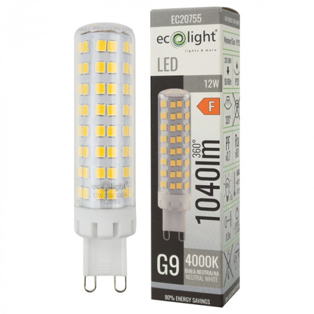LED žiarovka v kapsuli G9 12W 1040lm 4000K neutrálna biela Ecolight