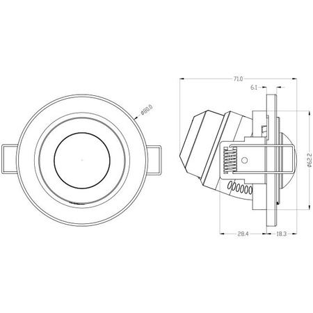 PIR senzor pohybu a súmraku Nastaviteľný biely 360° Masterled