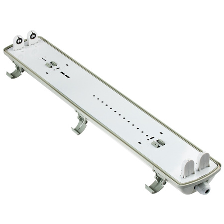 Ohňovzdorné svietidlo 60cm 2xT8 G13 IP65 + LED žiarivky 9W 6500K Lumiled