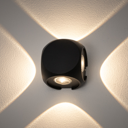 Vonkajšie záhradné svietidlo Vonkajšie nástenné svietidlo LEDpovrchovou montážou 4W 320lm 3000K, teplá biela čierny Vodotesné IP54 Moderné PATRAS 9115 Nowodvorski