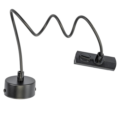 NAPÁJACÍ ADAPTÉR PRE PRÍPOJNICE MONTÁŽNA ZÁKLADŇA 1F ČIERNA LUMILED