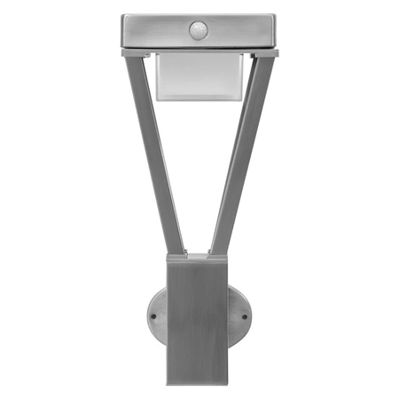 LED 6W 550lm 3000K IP44 Strieborná vonkajšia záhradná nástenná lampa so senzorom pohybu a súmraku Endura Ledvance