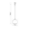 Závesné stropné svietidlo Hanging Ball E27 Round White Minimalist Ball Sollux