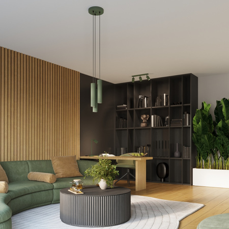 Nástenné svietidlo Reflektor Tuba Spot 2x GU10 Olive Carbon Deep Space SL.1657 Sollux