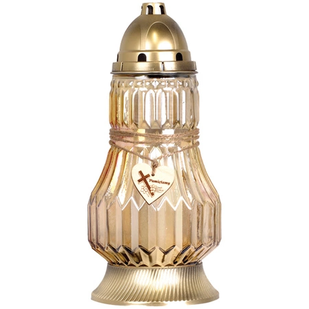 4x Sklenená sviečka Nezabudneme na príspevok na 72 hodín po celý rok 35cm