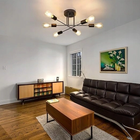 Luster Stropné závesné svetlo Dekoratívne 6x E27 Čierna 70cm Masterled