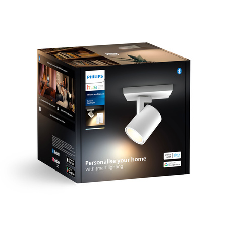 LED stropné svietidlo TUBA SPOT 4,2 W 400lm IP20 White Ambiance TW White Smart SMART Zigbee Bluetooth + diaľkový ovládač Runner Philips HUE