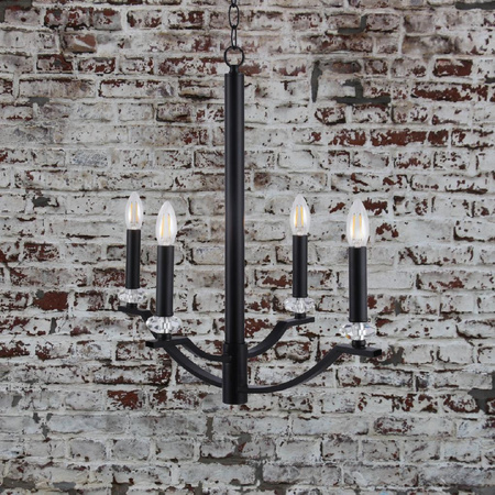 Dekoratívne závesné stropné svietidlo 4x E14 Black Hims Sanico Goldlux