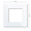 Sklenený rám zásuvky Single White Masterled
