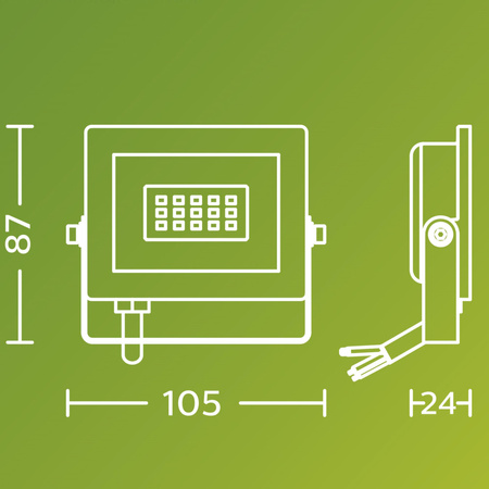 LED reflektor 10W 950lm 3000K IP65 Black Lois Philips
