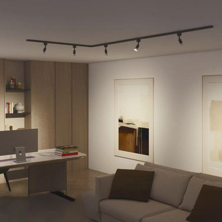 Uhlový konektor typu L pravý konektor pre jednofázové zbernice LED osvetlenia čierny EasyLink Philips