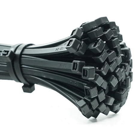 Káblové pásky 4,6x300 mm čierne UV TRACKS Zipové pásky OK-46300B .MORE 100 ks.