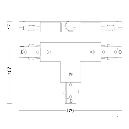 Konektor typu T Konektor pre zbernice LED osvetlenia Jednofázová biela EasyLink Philip