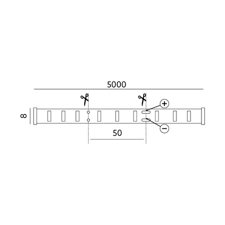 LED pásik vonkajší 4,8W zelený 2835LED 12V 5m IP65 Tramo Kobi