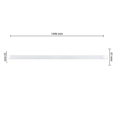 LED lineárne svietidlo 54W 5820lm 6500K studená 120° biela plochá Masterled