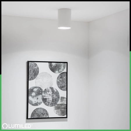 HALOGEN Spot Tube Moving Round White 84mm + LED žiarovka GU10 6W 120° 3000K AMAT-M LUMILED