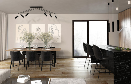 Povrchové stropné bodové svietidlo 6x GU10 čierne Moderné EYE SUPER 6505 Nowodvorski