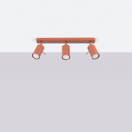 Tuba Bodové reflektorové stropné svietidlo 3x GU10 Ochre Red Ring Bittersweet Shimmer SL.1508 Sollux