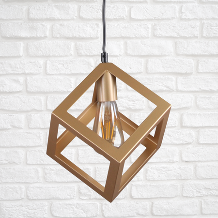 Stropné závesné svietidlo Dekoratívny prívesok E27 Zlatá Švédsko Sanico Goldlux