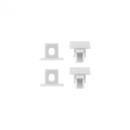 Hliníkový zapustený LED profil biely 2 m s mliečnym tienidlom pre LED pásy + krytky Ecolight PW series