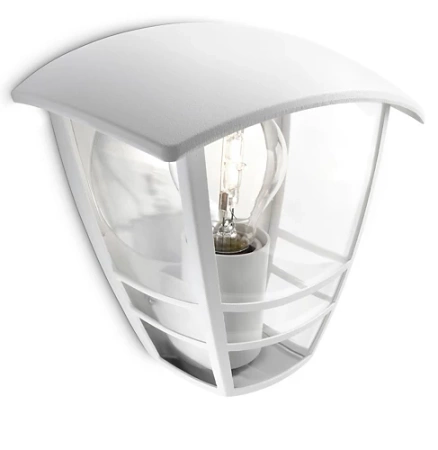 Záhradné nástenné svietidlo Vonkajšia lampa E27 IP44 White Creek Philips