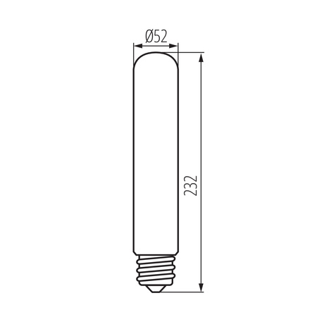 LED žiarovka E40 42,8W = 477W 9000lm neutrálna biela Clear XLED Filament Kanlux