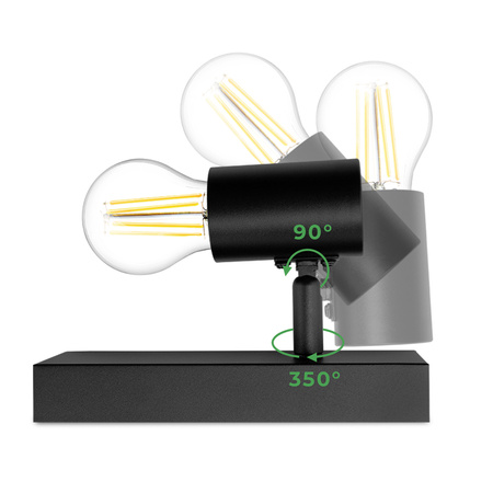 Bodové svietidlo E27 GLASA Black Lumiled LED Wall Spot Reflector