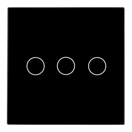 LED dotykový sklenený vypínač Triple Black IP54 Masterled