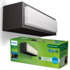 Záhradné nástenné svietidlo Vonkajšie fasádne svietidlo LED 3,8 W 800 lm 4000K antracit Stratosphere Ultra Efficient Philips
