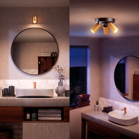 Reflektorové stropné svietidlo 3x GU10 IP44 medeno-čierne Kosipo Philips