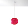 Sollux E27 Round Red Minimalist Ball Pendant Stropné závesné svietidlo