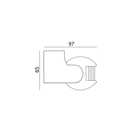 Vonkajší pohybový senzor LX39 IP44 180° PIR čierny Premium Kobi