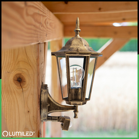 Záhradné svietidlo Vonkajšie nástenné svietidlo E27 LED Senzor pohybu BELLIS LUMILED