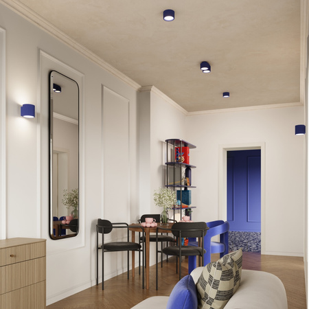 Svietidlo na povrchovú montáž GX53 Aluminium Blue Ultramarine Aura Deep Space SL.1812 Sollux