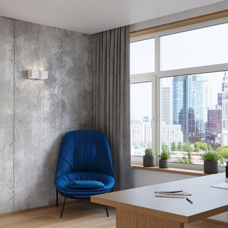 Nástenné svietidlo Nástenné svietidlo 2x G9 Square white Moderné Quad Sollux