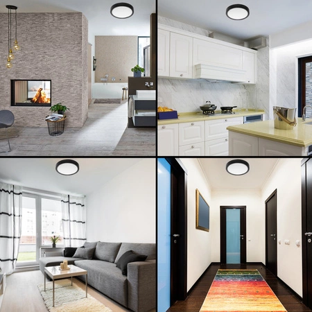 Plafond Stropné svietidlo 2x E27 Kúpeľňa Povrchová montáž 140° so snímačom pohybu IP44 Okrúhla strieborná Solen Masterled