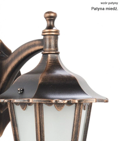 Vonkajšia záhradná lampa fasádna KINKIET LED Retro Midi K 3012/1/M g E27 Su-Ma