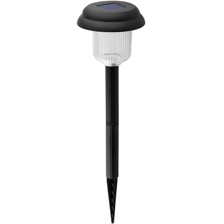 LED SOLAR zahradní lampa. černá. zapuštěná. 6000K. Studená bílá. 41cm