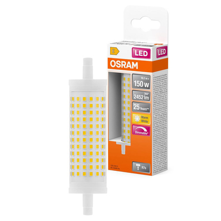 LED žiarovka v kapsuli R7s 18,2W = 150W 2452lm 2700K teplá biela 360° Dimmable LINE Osram