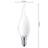 LED žiarovka E14 sviečka BA35 2,2W = 25W 250lm 2700K teplá biela FILAMENT LED Classic Philips